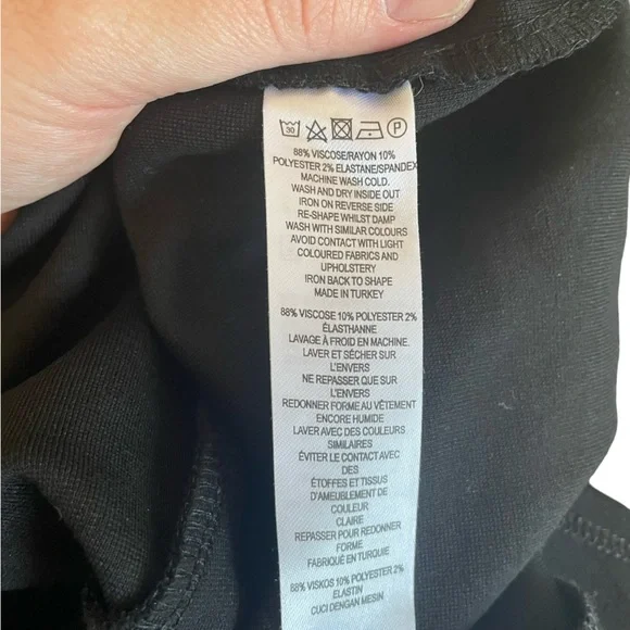 French Connection black peplum dress size 10 - Picture 6 of 6